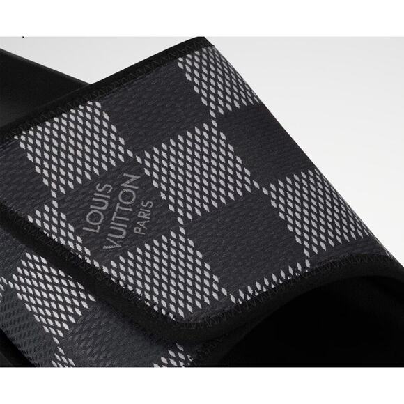 Louis Vuitton Miami Mule FD 0214 9 Slide Slippers Men’s Black Jacquard Fabric - Picture 11 of 11
